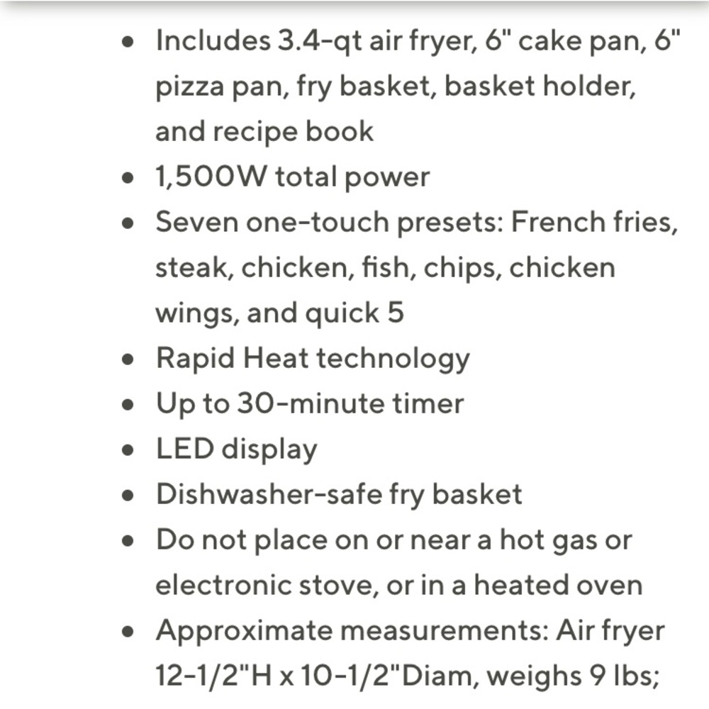Cook's Essentials 3.4-qt Digital Air Fryer w/ pans - Picture 7 of 8
